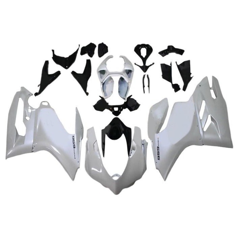 Ducati 1299 Panigale Fairings (2015-2020) Pearl White No Tank No Seat Cowl No Bolt Kit