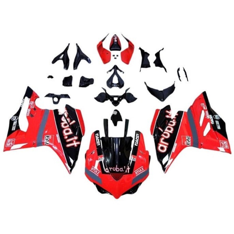 Ducati 1299 Panigale Fairings (2015-2020) Red, Black, White Aruba No Tank No Seat Cowl No Bolt Kit