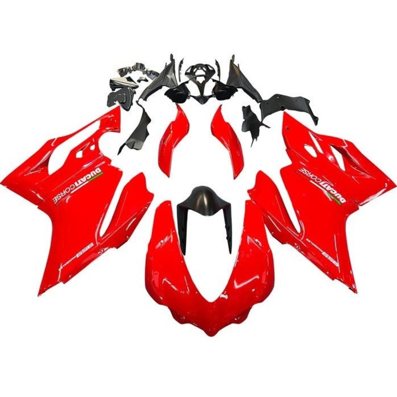 Ducati 1299 Panigale Fairings (2015-2020) Red, White No Tank No Seat Cowl No Bolt Kit