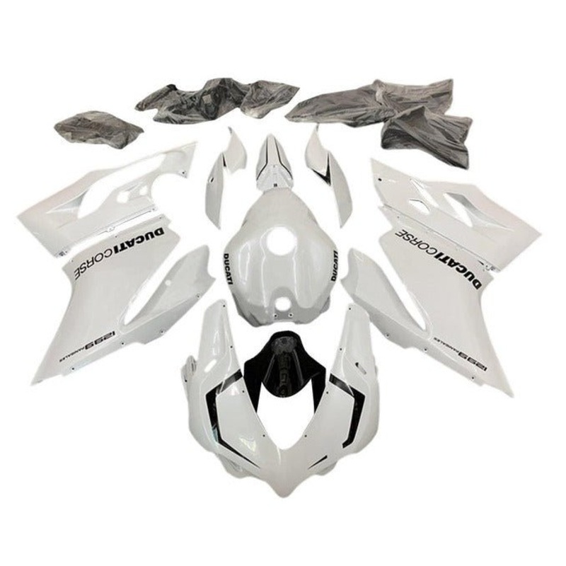 Ducati 1299 Panigale Fairings (2015-2020) White, Black No Tank No Seat Cowl No Bolt Kit