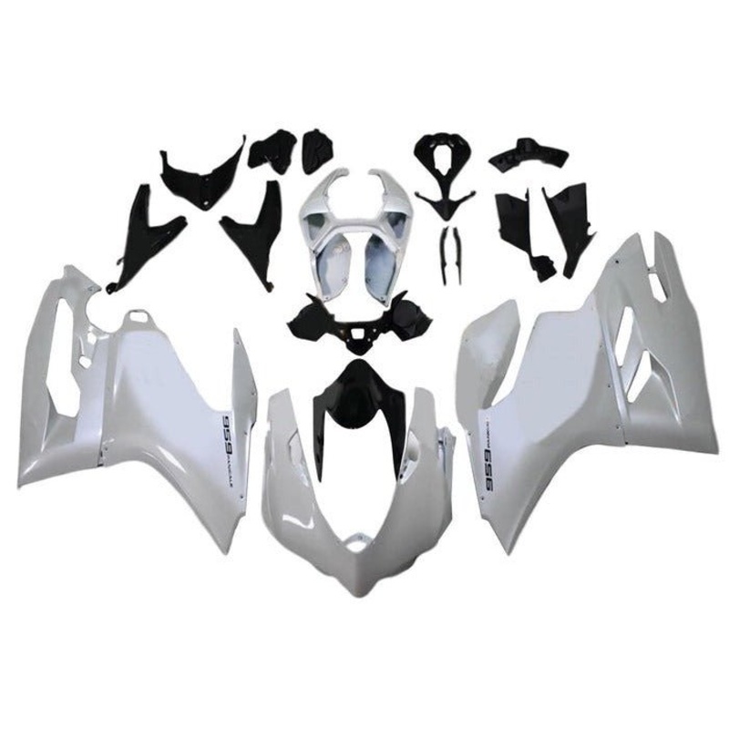 Ducati 1299 Panigale Fairings (2015-2020) White No Tank No Seat Cowl No Bolt Kit