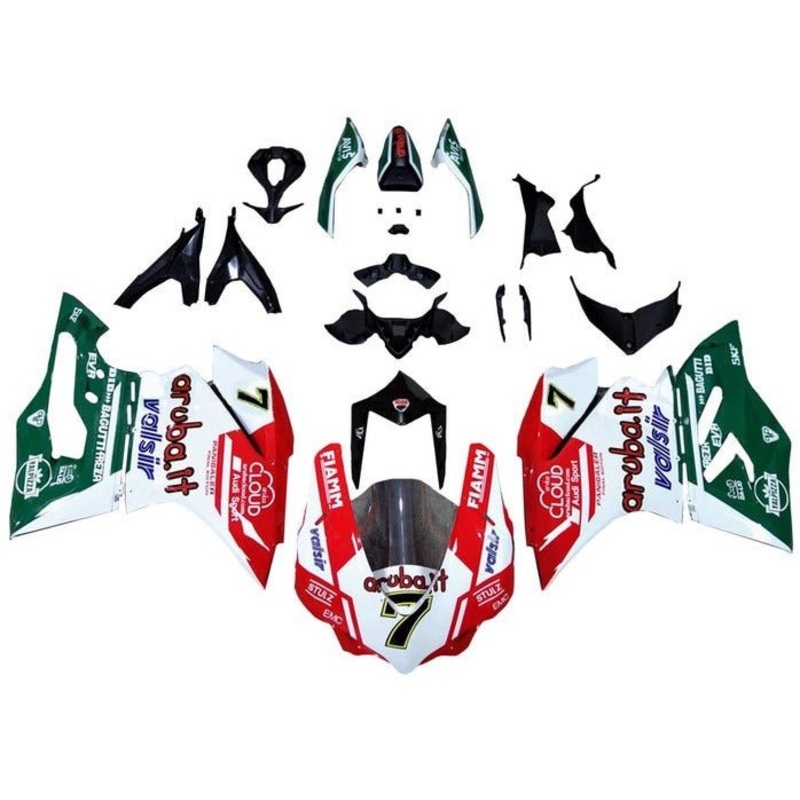 Ducati 1299 Panigale Fairings (2015-2020) White, Red, Green Valsir No Tank No Seat Cowl No Bolt Kit
