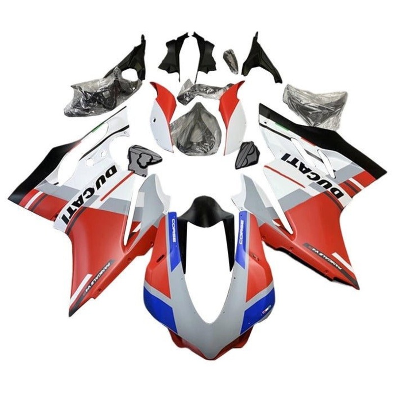 Ducati 959 Panigale Fairings (2015-2020) Matte Red, Gray, White, Blue No Tank No Seat Cowl No Bolt Kit