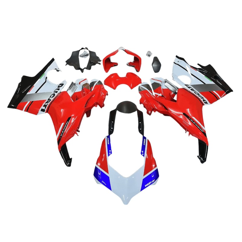 Ducati Panigale V4 Fairings (2018-2019) Red, White, Blue, Black No Tank No Seat Cowl No Bolt Kit