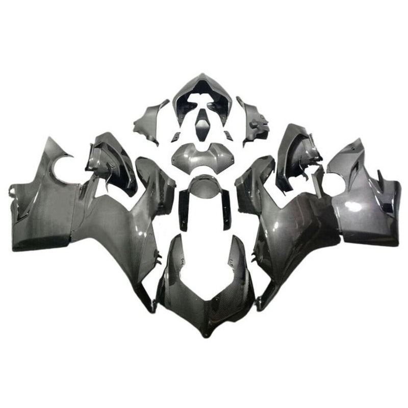 Ducati Panigale V4S Fairings (2018-2019) Faux Carbon Fiber No Tank No Seat Cowl No Bolt Kit