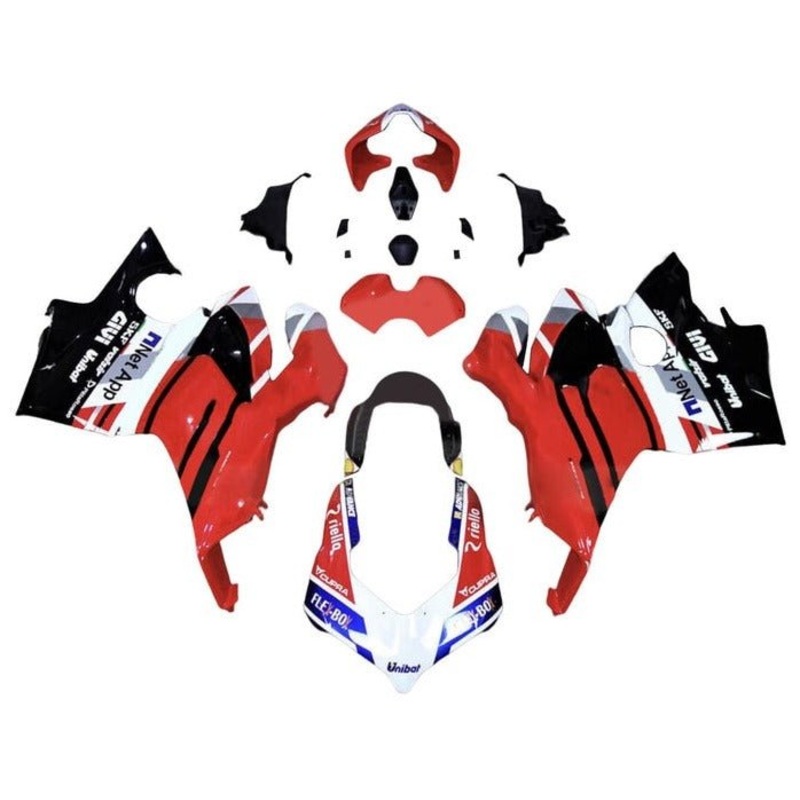 Ducati Panigale V4S Fairings (2018-2019) Red, Black, White, Blue No Tank No Seat Cowl No Bolt Kit