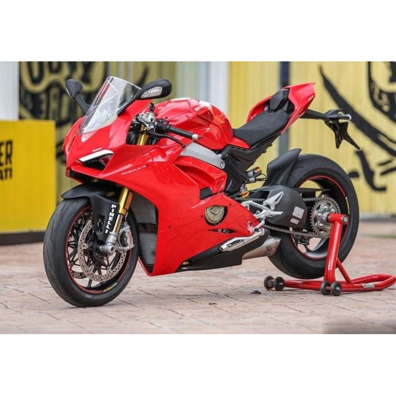 Ducati Panigale V4S Fairings (2018-2019) Red, Matte Black No Tank No Seat Cowl No Bolt Kit