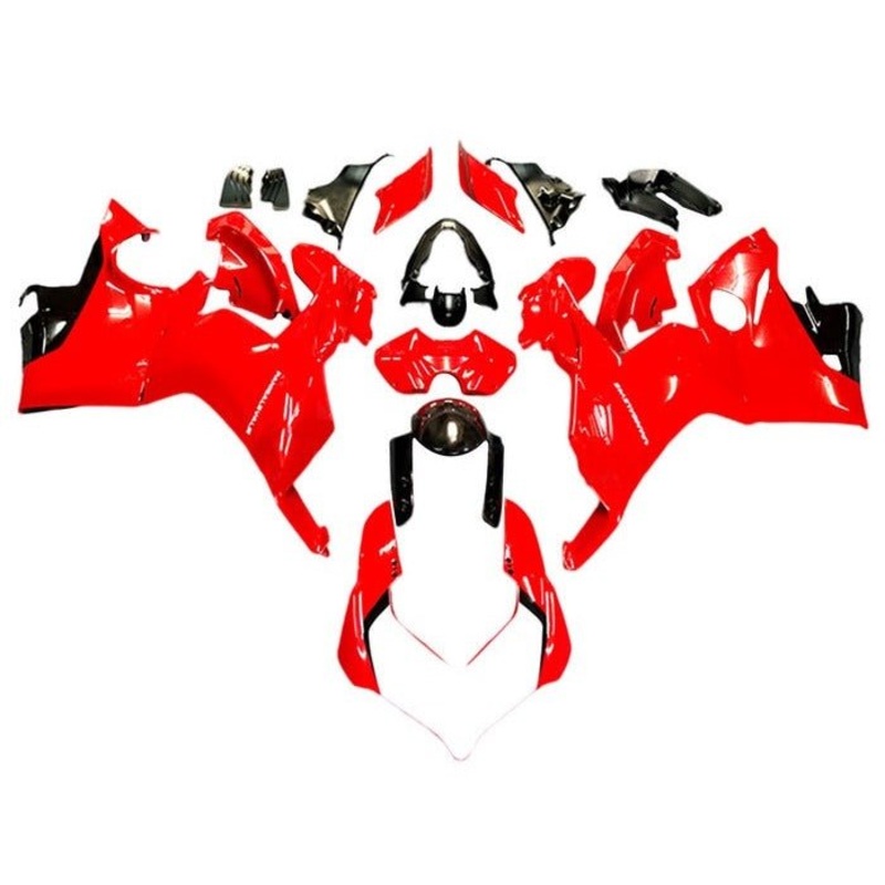 Ducati Panigale V4S Fairings (2018-2019) Red, White, Black No Tank No Seat Cowl No Bolt Kit