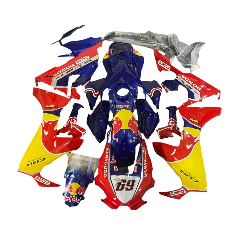 Honda CBR1000RR (2017-2025) Red, Blue, Yellow, RedBull Hayden Fairings No Seat Cowl No Bolt Kit No Tank