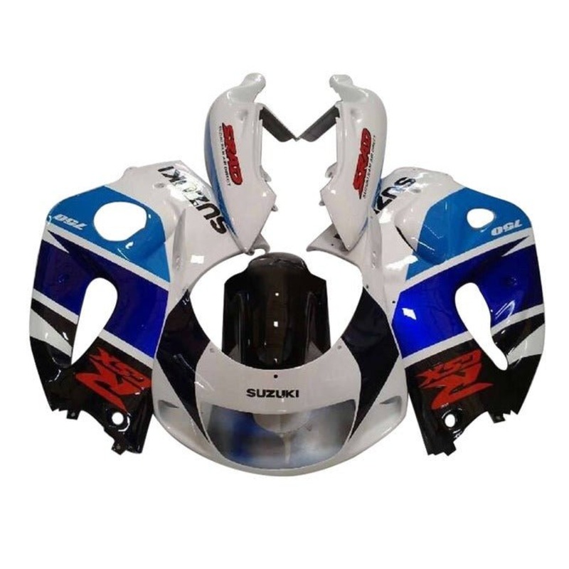 Suzuki GSXR600 (1996-1999) White, Black, Double Blue, Red Fairings No Tank Clear Windscreen: Free Bolt Kit: No