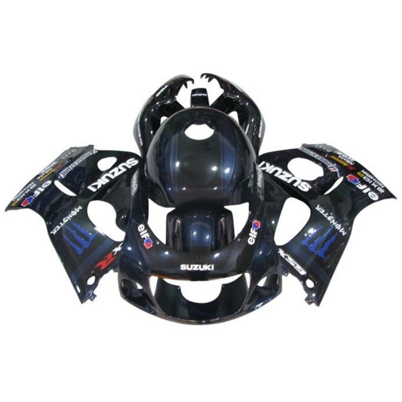 Suzuki GSXR750 (1996-1999) Black, Dark Blue Fairings No Tank Clear Windscreen: Free Bolt Kit: No