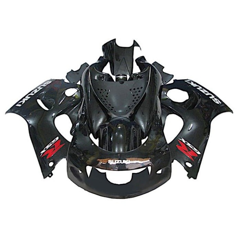 Suzuki GSXR750 (1996-1999) Black, White, Red Fairings No Tank Clear Windscreen: Free Bolt Kit: No
