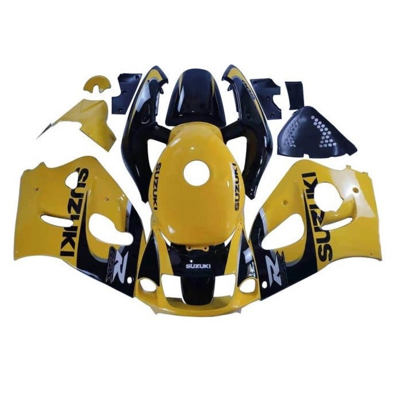 Suzuki GSXR750 (1996-1999) Yellow, Black, Gray Fairings No Tank Clear Windscreen: Free Bolt Kit: No