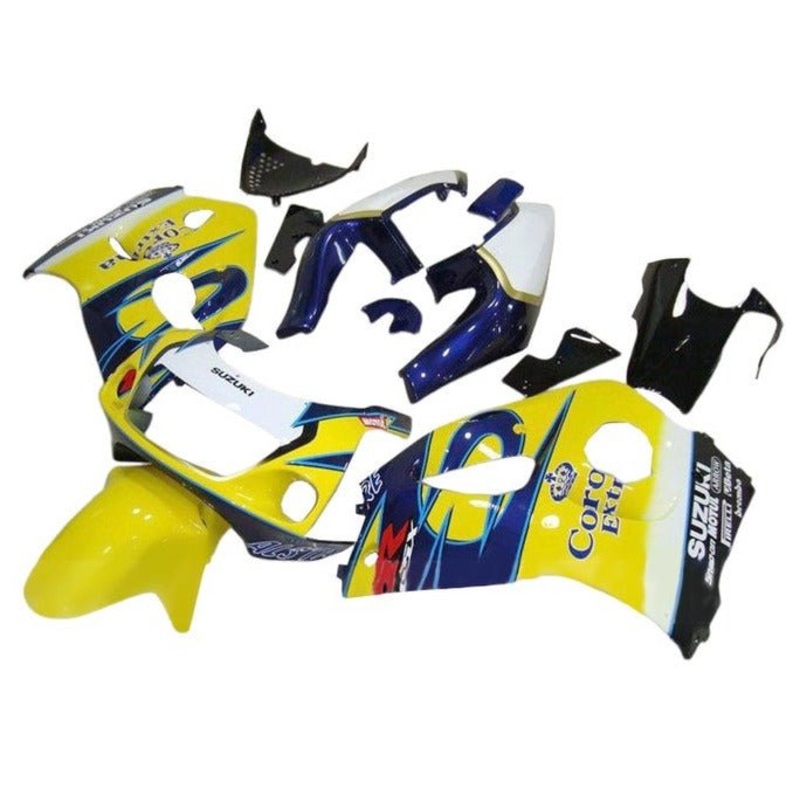 Suzuki GSXR750 (1996-1999) Yellow, Blue, Corona Fairings No Tank Clear Windscreen: Free Bolt Kit: No