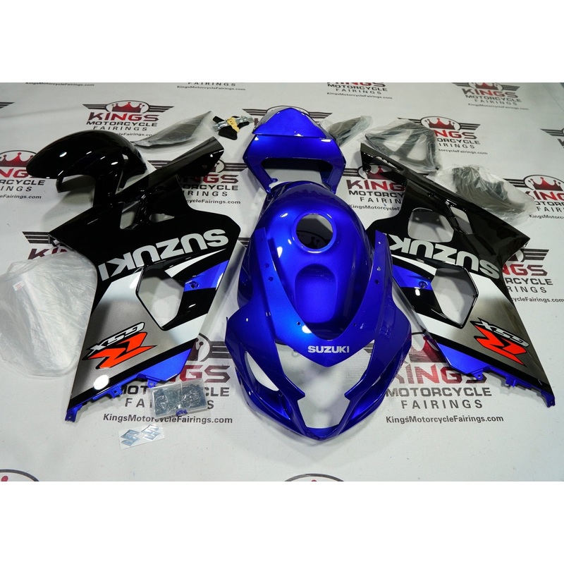 Suzuki GSXR750 (2004-2005) Blue, Gray, Black, Red Fairings No Seat Cowl No Bolt Kit No Tank