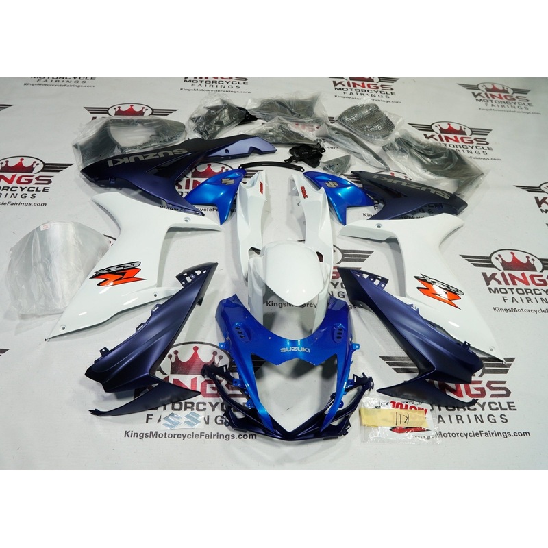 Suzuki GSXR750 (2011-2024) White, Blue, Matte Blue Fairings No Seat Cowl No Bolt Kit No Tank