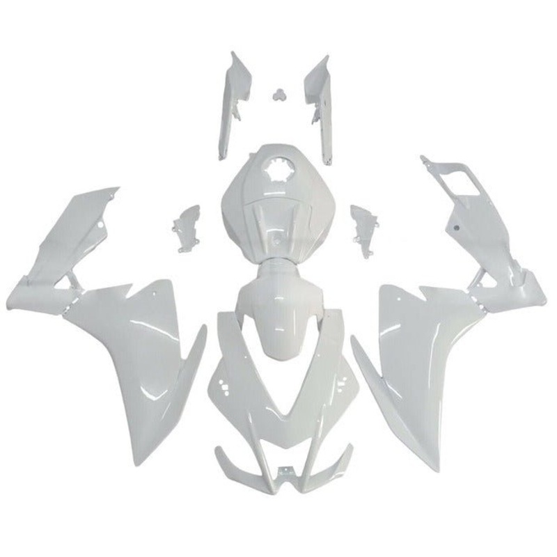 Aprilia RS4 50 (2012-2016) Pearl White Fairings Clear Windscreen: Free No Bolt Kit No Tank