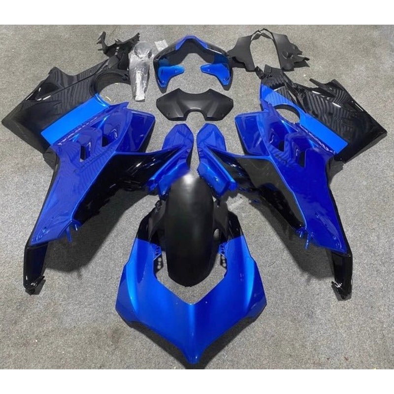 Ducati Panigale V4S Fairings (2020-2021) Blue, Black No Tank No Seat Cowl No Bolt Kit