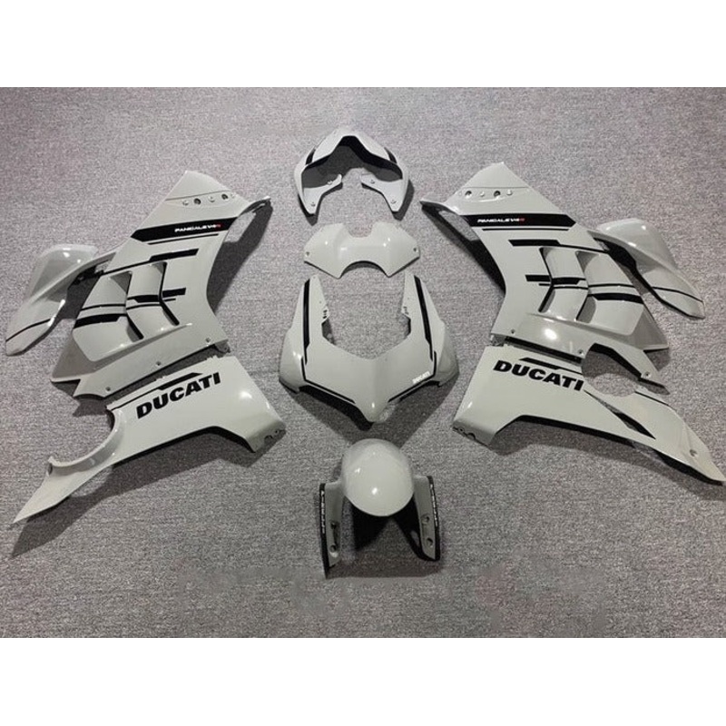 Ducati Panigale V4S Fairings (2020-2021) Gray, Black No Tank No Seat Cowl No Bolt Kit