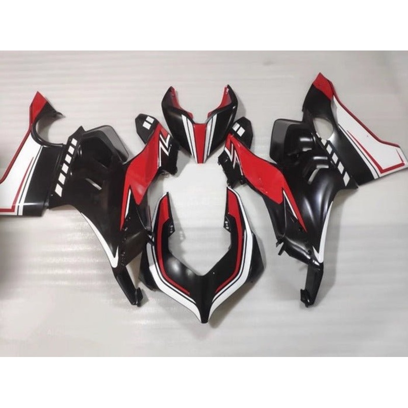 Ducati Panigale V4S Fairings (2020-2021) Matte Black, White, Red No Tank No Seat Cowl No Bolt Kit