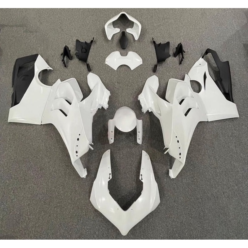 Ducati Panigale V4S Fairings (2020-2021) Pearl White No Tank No Seat Cowl No Bolt Kit