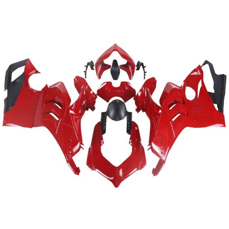 Ducati Panigale V4S Fairings (2020-2021) Red Gloss, Matte Black No Tank No Seat Cowl No Bolt Kit