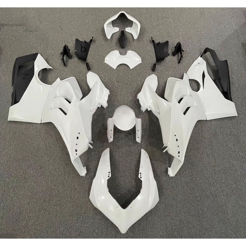 Ducati Panigale V4S Fairings (2020-2021) White No Tank No Seat Cowl No Bolt Kit