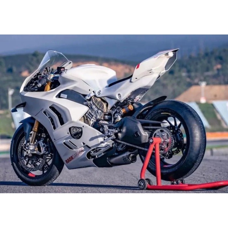 Ducati Panigale V4S Fairings (2022-2024) White No Tank No Seat Cowl No Bolt Kit