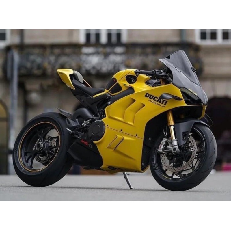 Ducati Panigale V4S Fairings (2022-2024) Yellow, Black No Tank No Seat Cowl No Bolt Kit