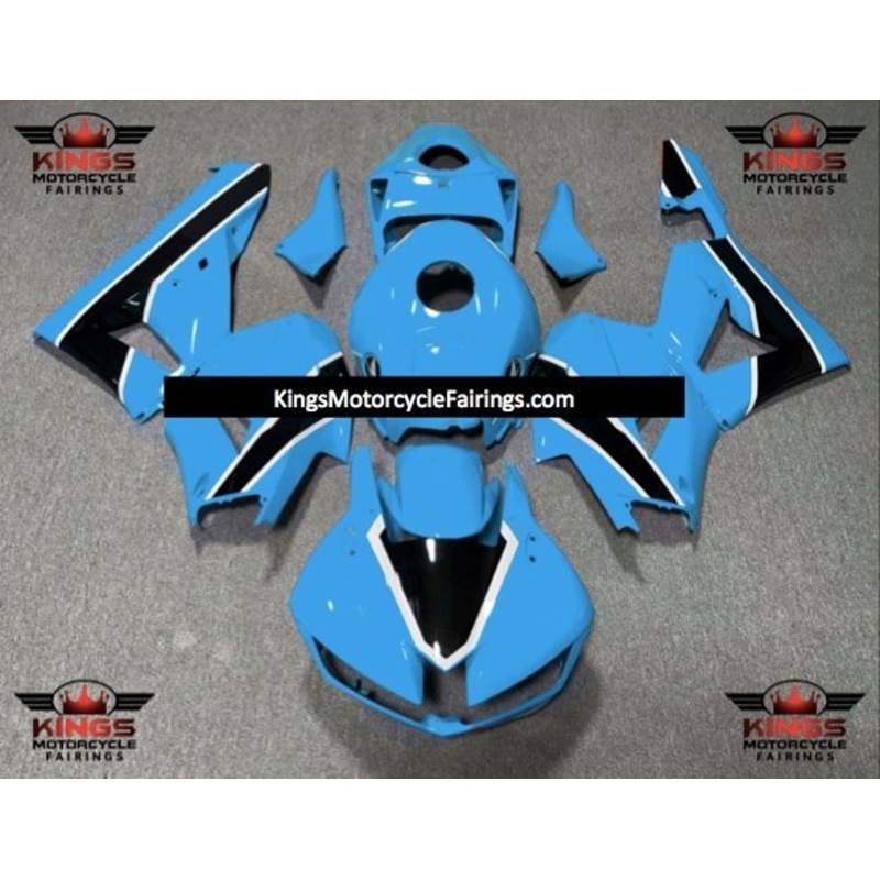 Honda CBR600RR (2024-2025) Light Blue, Black, White Fairings No Seat Cowl No Bolt Kit No Tank