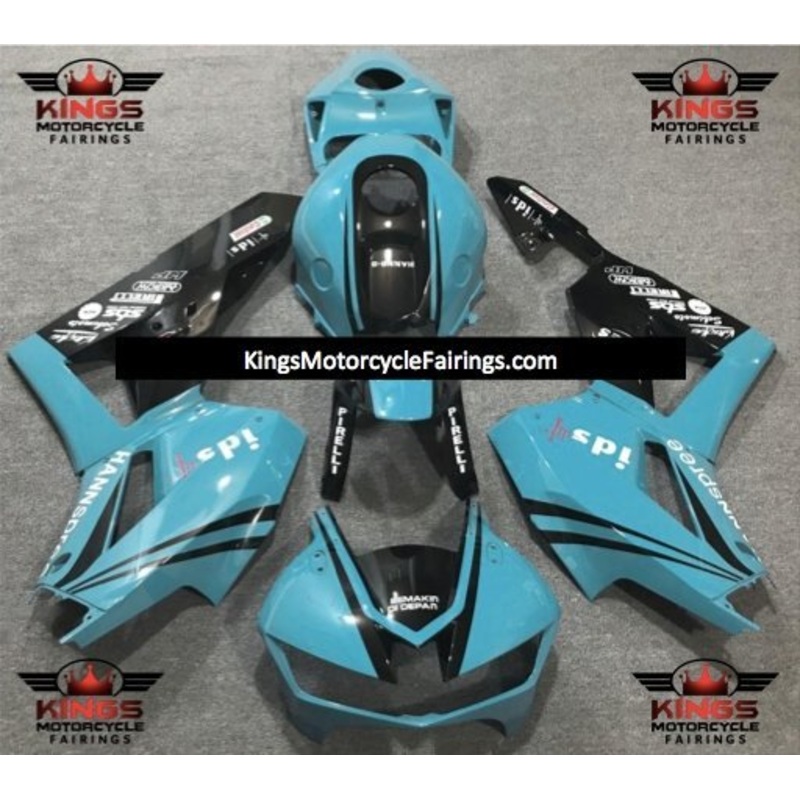 Honda CBR600RR (2024-2025) Light Blue, Black, White HANNspree Fairings No Seat Cowl No Bolt Kit No Tank
