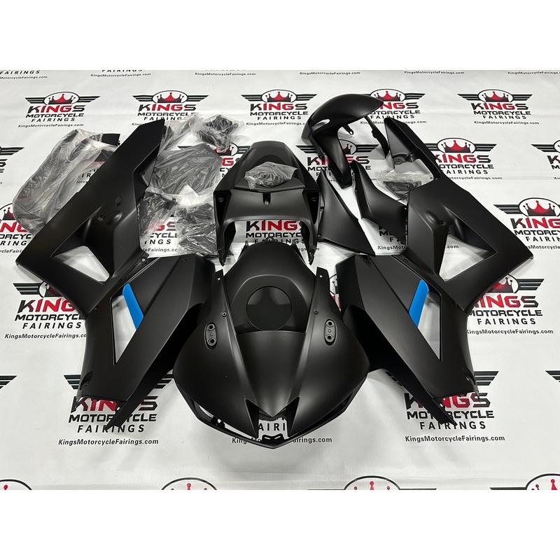 Honda CBR600RR (2024-2025) Matte Black, Blue Fairings No Seat Cowl No Bolt Kit No Tank