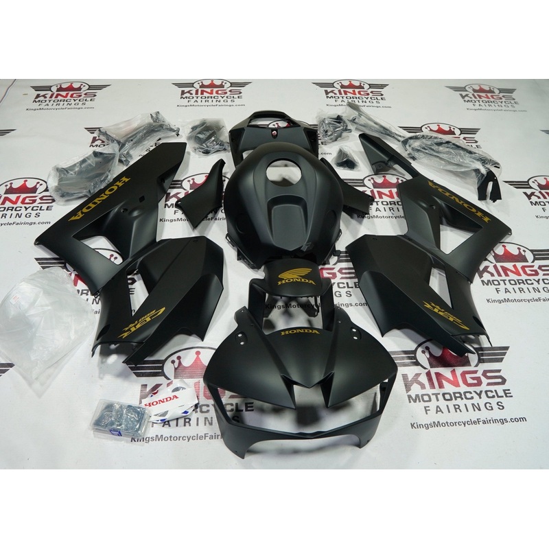Honda CBR600RR (2024-2025) Matte Black, Gold Fairings No Seat Cowl No Bolt Kit No Tank