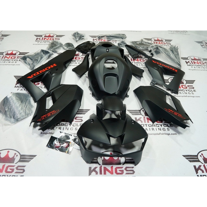 Honda CBR600RR (2024-2025) Matte Black, Matte Red Fairings No Seat Cowl No Bolt Kit No Tank