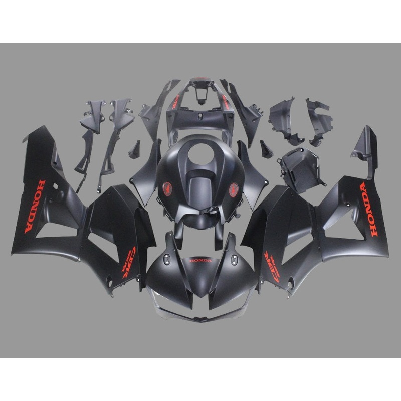 Honda CBR600RR (2024-2025) Matte Satin Black, Matte Red Fairings No Seat Cowl No Bolt Kit No Tank