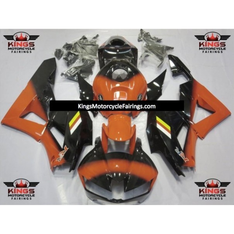 Honda CBR600RR (2024-2025) Orange, Black Fade Fairings No Seat Cowl No Bolt Kit No Tank