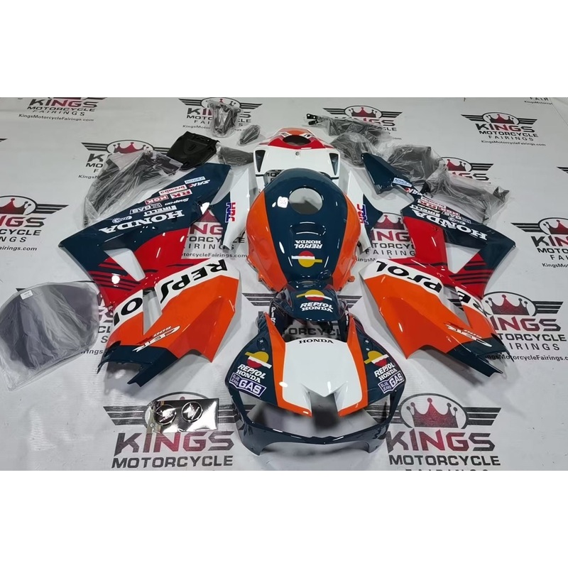 Honda CBR600RR (2024-2025) Orange, Dark Blue, White, Red Repsol Fairings No Seat Cowl No Bolt Kit No Tank