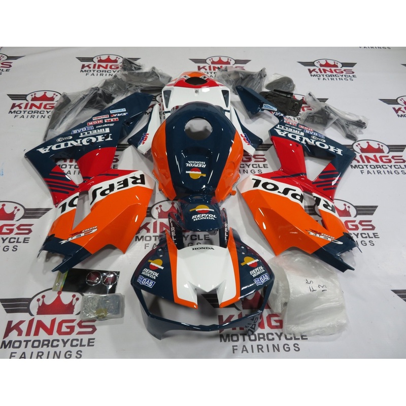 Honda CBR600RR (2024-2025) Orange, Dark Teal Blue, Red, White Repsol Fairings No Seat Cowl No Bolt Kit No Tank