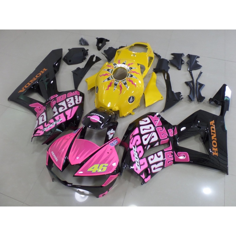 Honda CBR600RR (2024-2025) Pink, Black, Yellow Rossi Fairings No Seat Cowl No Bolt Kit No Tank