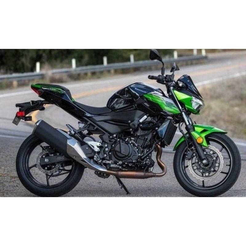 Kawasaki Z400 Fairings (2018-2024) Black, Green No Seat Cowl No Bolt Kit No Tank