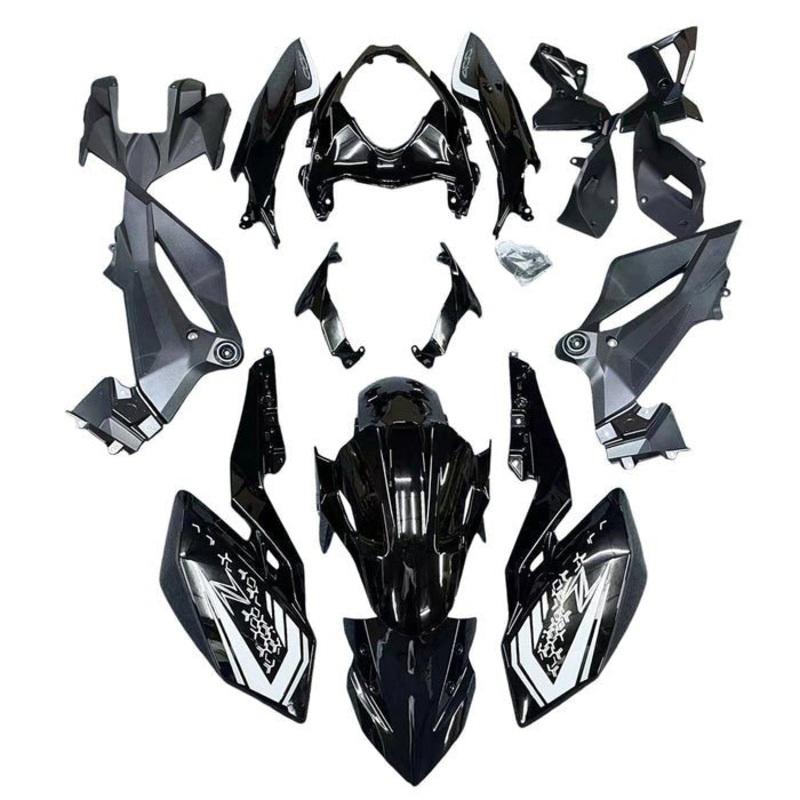 Kawasaki Z400 Fairings (2018-2024) Black, White No Seat Cowl No Bolt Kit No Tank