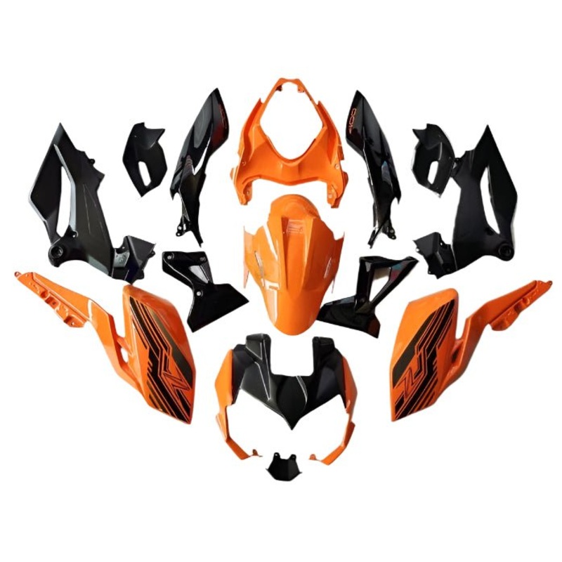 Kawasaki Z400 Fairings (2018-2024) Orange, Black No Seat Cowl No Bolt Kit No Tank