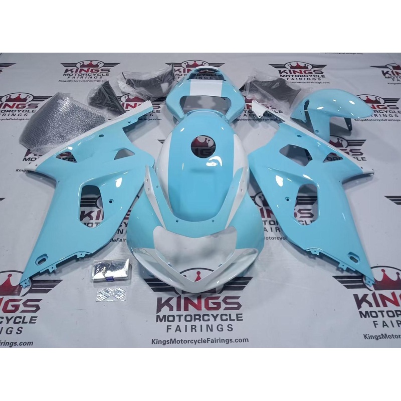 Suzuki GSXR750 (2000-2003) Baby Blue, White Fairings No Seat Cowl No Bolt Kit No Tank