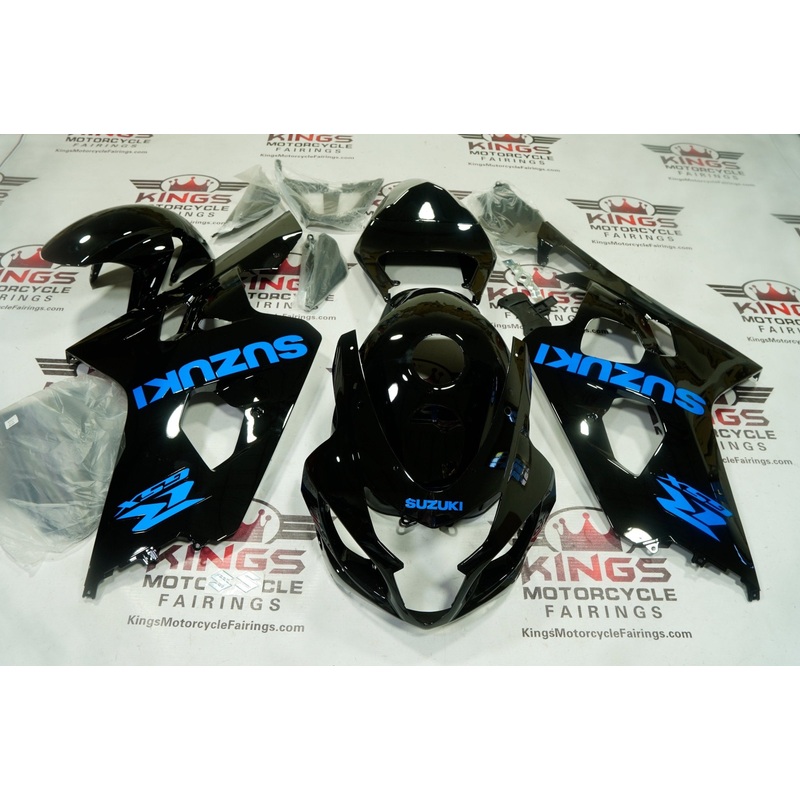 Suzuki GSXR750 (2004-2005) Black Gloss, Blue Fairings No Seat Cowl No Bolt Kit No Tank