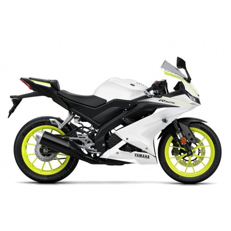 Yamaha R125 Fairings (2019-2024) White, Yellow Free Clear Windscreen No Bolt Kit