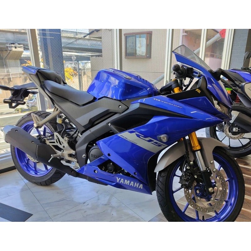 Yamaha R15 Fairings (2018-2024) Blue, Gray Free Clear Windscreen No Bolt Kit