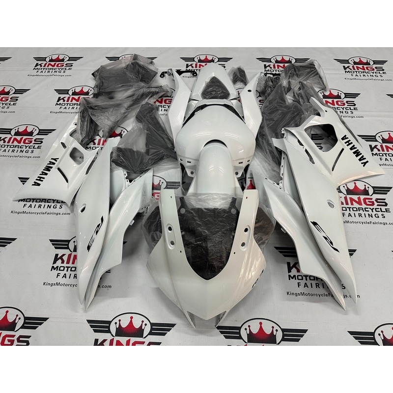 Yamaha R3 (2019-2021) Pearl White, Black Fairings No Seat Cowl No Bolt Kit No Tank Cover