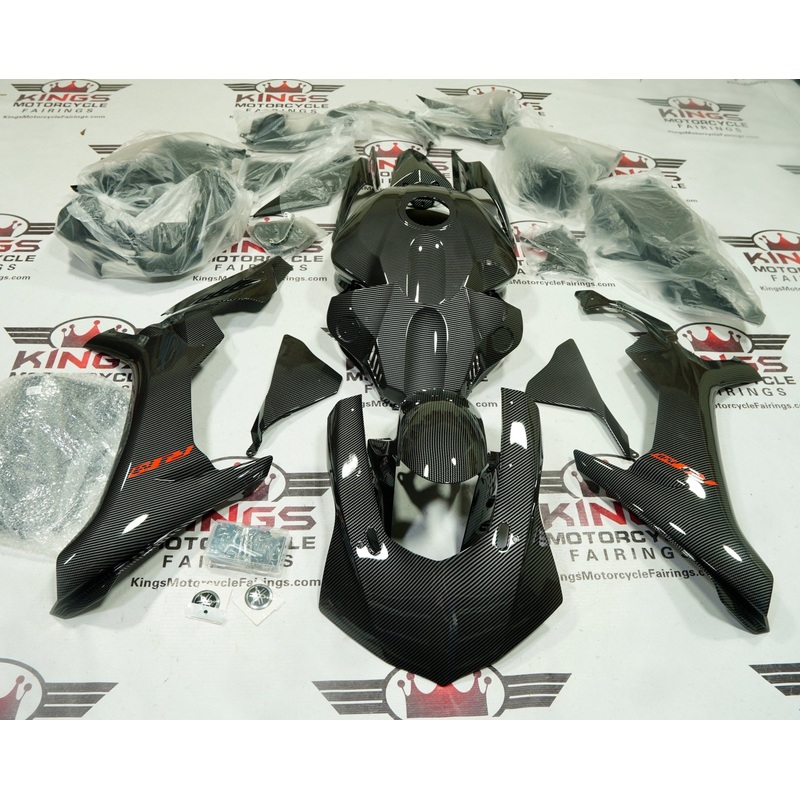 Yamaha YZF-R1 (2015-2019) Faux Carbon Fiber, Red Fairings No Seat Cowl No Bolt Kit No Tank