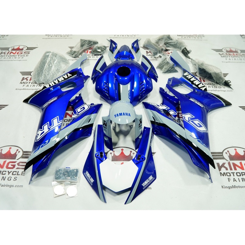 YAMAHA YZF-R6 (2017-2022) Blue, White, Light Gray Fairings No Seat Cowl No Bolt Kit No Tank