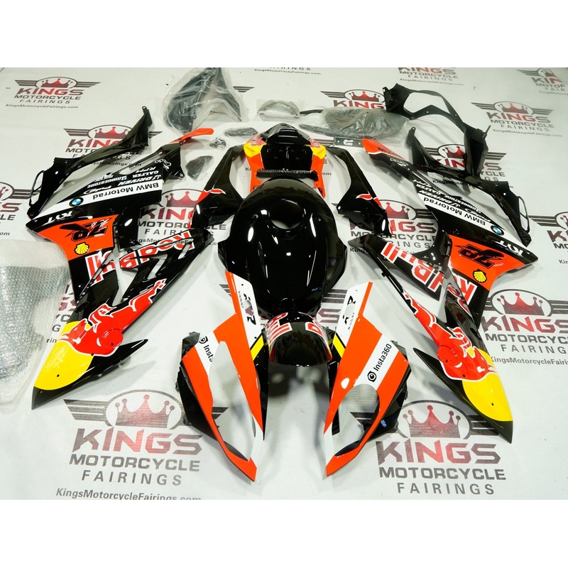 BMW S1000RR (2015-2016) Black, Red, Yellow, RedBull Fairings No Seat Cowl No Bolt Kit No Tank